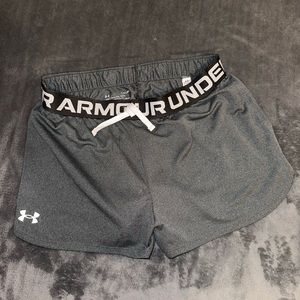 Under Armour Grey Youth size L shorts SOLD